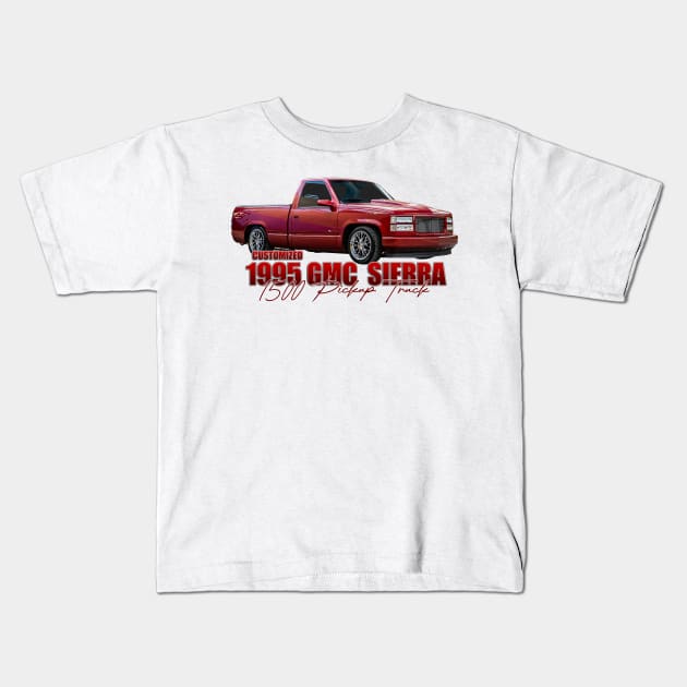 Custom 1995 GMC Sierra 1500 Pickup Truck Kids T-Shirt by Gestalt Imagery